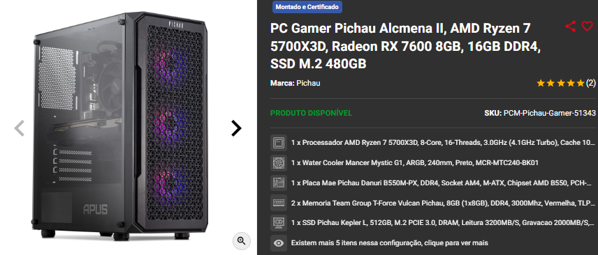 Black Friday Pichau: 3 PCs Gamers pra rodar tudo em 1080p 3 Black Friday Pichau: 3 PCs Gamers pra rodar tudo em 1080p Captura de tela 2024 11 25 161214.png