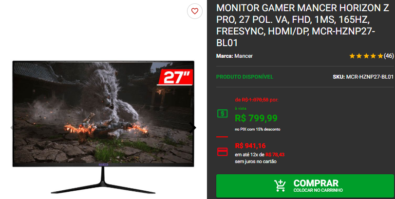 Monitor Gamer: 3 opções de tamanhos diferentes em promoção 4 Monitor Gamer: 3 opções de tamanhos diferentes em promoção Captura de tela 2024 11 25 181515.png