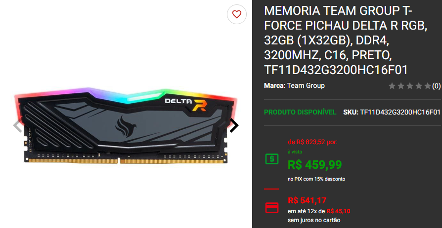 Memória RAM: 3 opções com luz RGB em promoção 4 Memória RAM: 3 opções com luz RGB em promoção Captura de tela 2024 11 26 175013 1.png