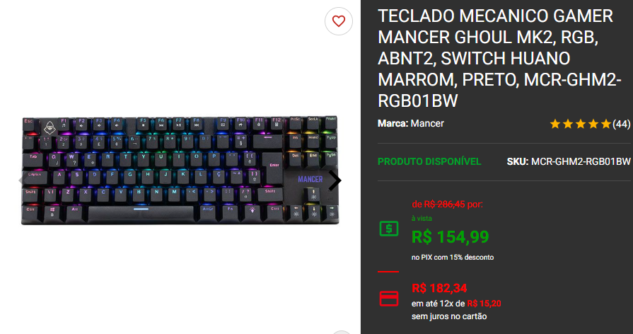 Teclado mecânico: 3 opções por menos de R$ 200 na Pichau 4 Teclado mecânico: 3 opções por menos de R$ 200 na Pichau Captura de tela 2024 11 26 182452.png