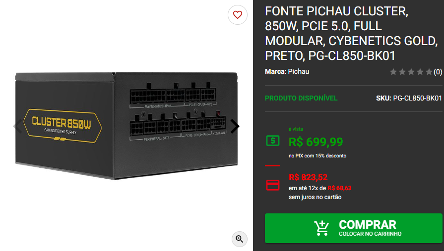 Fonte Pichau Cluster 850W: Potência e Eficiência para Sistemas de Alto Desempenho 3 Fonte Pichau Cluster 850W: Potência e Eficiência para Sistemas de Alto Desempenho Captura de tela 2024 11 27 093109.png