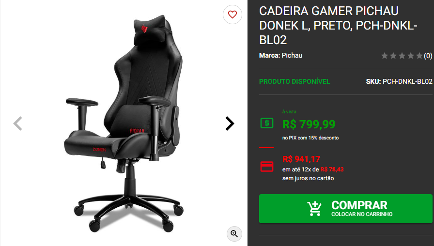 Cadeira Gamer: 3 opções por menos de R$ 900 na Pichau 3 Cadeira Gamer: 3 opções por menos de R$ 900 na Pichau Captura de tela 2024 11 27 103907.png