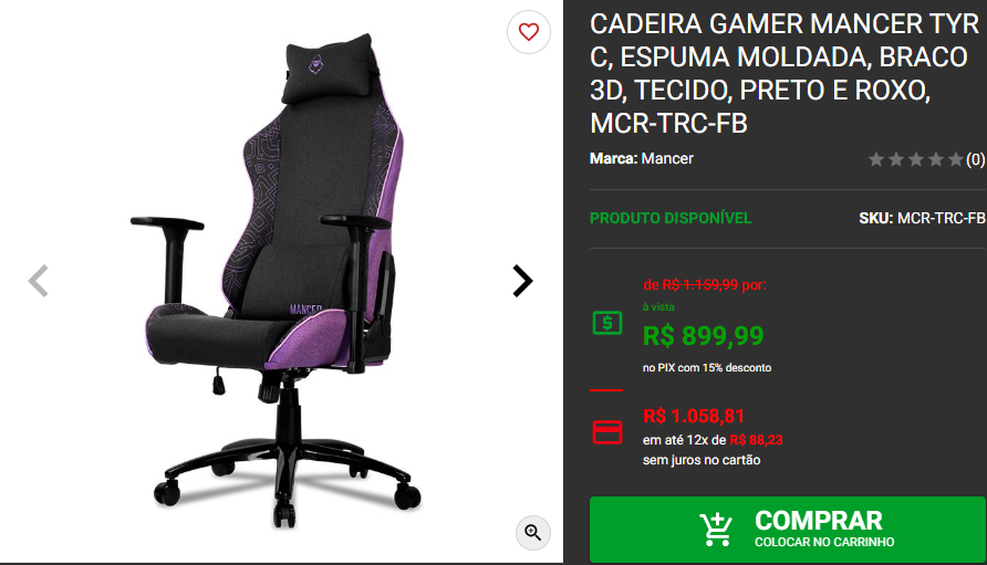 Cadeira Gamer: 3 opções por menos de R$ 900 na Pichau 4 Cadeira Gamer: 3 opções por menos de R$ 900 na Pichau Captura de tela 2024 11 27 110447