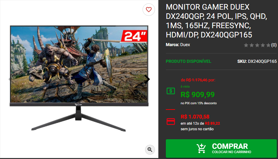 Monitor Gamer: 3 opções Quad HD em promoção na Pichau 2 Monitor Gamer: 3 opções Quad HD em promoção na Pichau Captura de tela 2024 11 28 114919.png