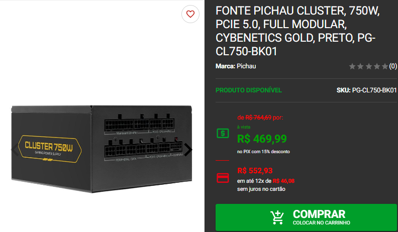 Fonte de alimentação: 3 opções da Pichau em promoção 2 Fonte de alimentação: 3 opções da Pichau em promoção Captura de tela 2024 11 28 191341.png
