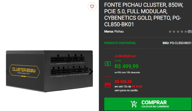 Fonte de alimentação: 3 opções da Pichau em promoção 3 Fonte de alimentação: 3 opções da Pichau em promoção Captura de tela 2024 11 28 191552.png
