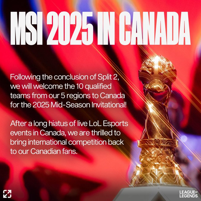 LoL: Campeonatos Internacionais de 2025 tem locais confirmados um dia antes da final do mundial GbTX3ewXoAARWky.png