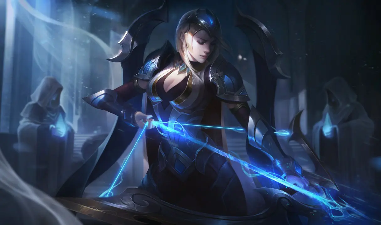 LoL: Saiba quais foram os campeões mais banidos do Mundial 2024 4 arte da skin de Ashe