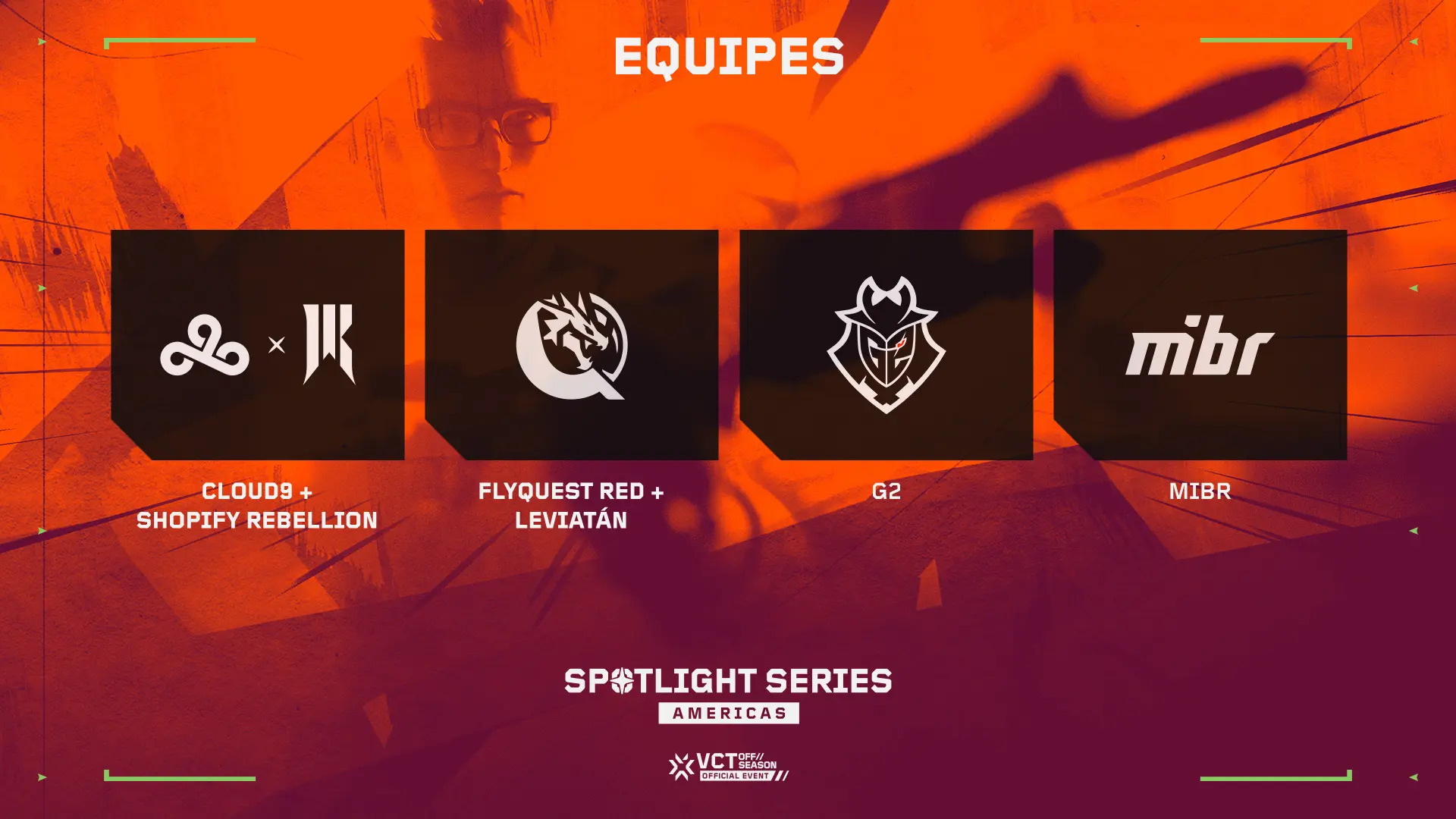 VALORANT: Novo campeonato de off season tem formato e times participantes revelados 3 lista com as equipes de VALORANT misto que participam do Spotlight Series Americas