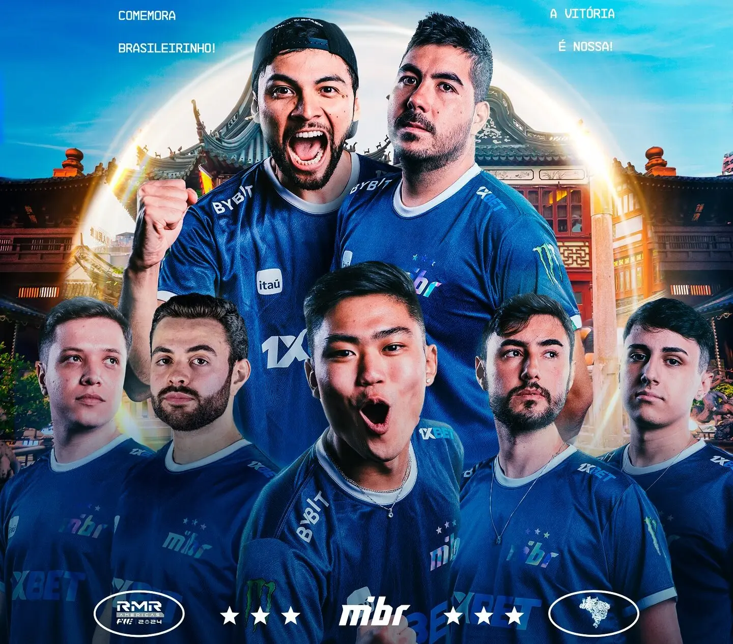CS2: Equipe brasileira sai vitóriosa e sobrevive no Major 2 montagem com time de CS2 do MIBR a caminho do Major