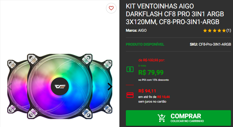 Kit Ventoinhas: 3 opções por menos de R$100 na Pichau 3 Kit Ventoinhas: 3 opções por menos de R$100 na Pichau Captura de tela 2024 12 02 183645.png