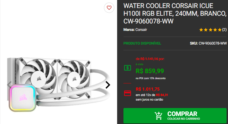 Water Cooler: 3 opções dual-fan em promoção na Pichau 4 Water Cooler: 3 opções dual-fan em promoção na Pichau Captura de tela 2024 12 03 191407.png