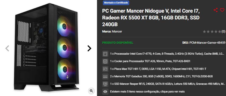 Pc Gamer Completo: 3 opções por menos de R$ 3.000 na Pichau Captura de tela 2024 12 03 192912.png