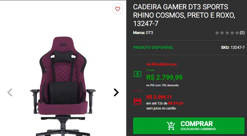Cadeira Gamer: 3 opções de Cadeiras gamer Premium em promoção 3 Cadeira Gamer: 3 opções de Cadeiras gamer Premium em promoção Captura de tela 2024 12 04 163100.png