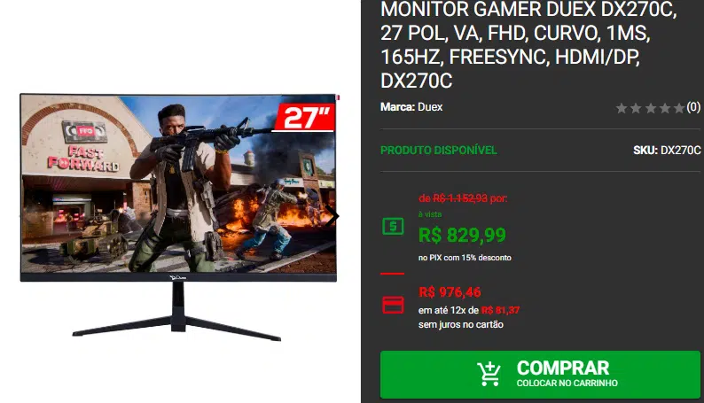 Monitor 165Hz: 3 opções em promoção na Pichau 3 Monitor 165Hz: 3 opções em promoção na Pichau Captura de tela 2024 12 04 164237.png