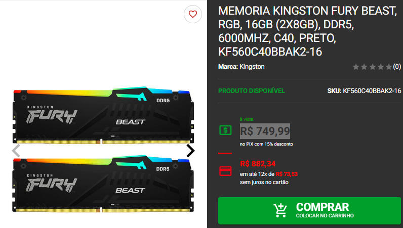 Kit Memória DDR5: 3 opções disponíveis na Pichau 2 Kit Memória DDR5: 3 opções disponíveis na Pichau Captura de tela 2024 12 04 185706.png