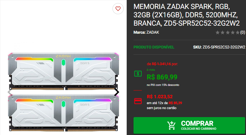 Kit Memória DDR5: 3 opções disponíveis na Pichau 4 Kit Memória DDR5: 3 opções disponíveis na Pichau Captura de tela 2024 12 04 191356.png
