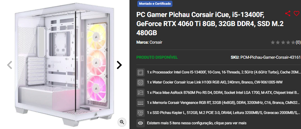 PC Gamer Completo: 3 opções temáticas em promoção 3 PC Gamer Completo: 3 opções temáticas em promoção Captura de tela 2024 12 05 113510.png