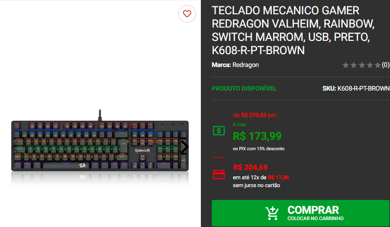 Teclado Gamer: 3 opções de switch marrom em promoção Captura de tela 2024 12 05 124438.png