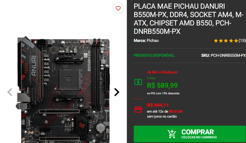 Placa mãe: 3 opções AM4 de diferentes características na Pichau 3 Placa mãe: 3 opções AM4 de diferentes características na Pichau Captura de tela 2024 12 05 153532.png