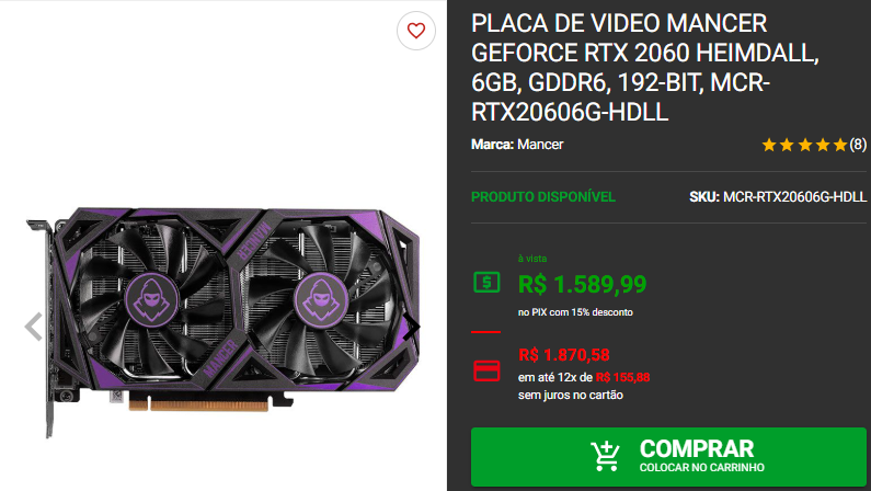 Placa de vídeo: 3 modelos de entrada no site da Pichau 2 Placa de vídeo: 3 modelos de entrada no site da Pichau Captura de tela 2024 12 05 154708.png