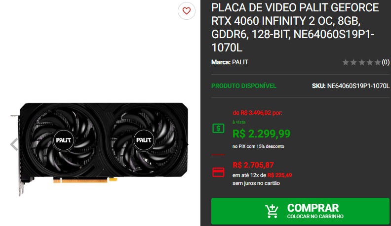 Placa de vídeo: 3 modelos de entrada no site da Pichau 3 Placa de vídeo: 3 modelos de entrada no site da Pichau Captura de tela 2024 12 05 154943.png