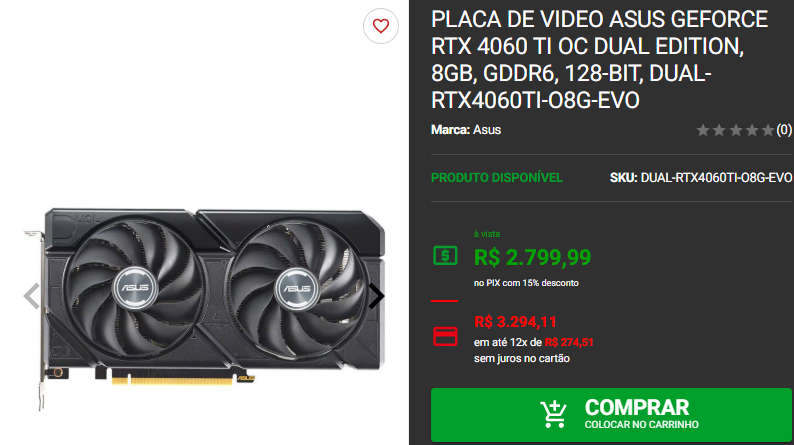 Placa de vídeo: 3 modelos de entrada no site da Pichau 4 Placa de vídeo: 3 modelos de entrada no site da Pichau Captura de tela 2024 12 05 155157.png