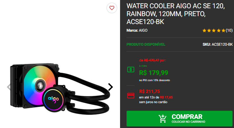 Water Cooler: 3 opções em promoção disponíveis na Pichau 2 Water Cooler: 3 opções em promoção disponíveis na Pichau Captura de tela 2024 12 09 133637.png