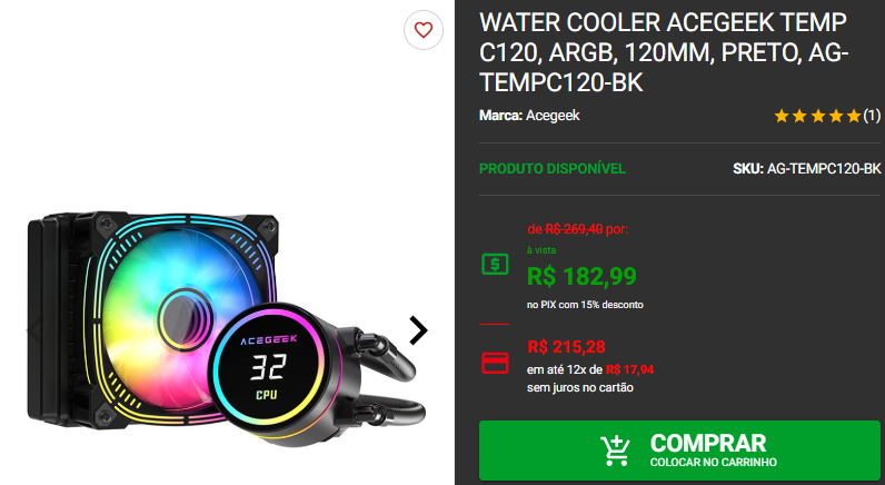 Water Cooler: 3 opções em promoção disponíveis na Pichau 3 Water Cooler: 3 opções em promoção disponíveis na Pichau Captura de tela 2024 12 09 133820.png