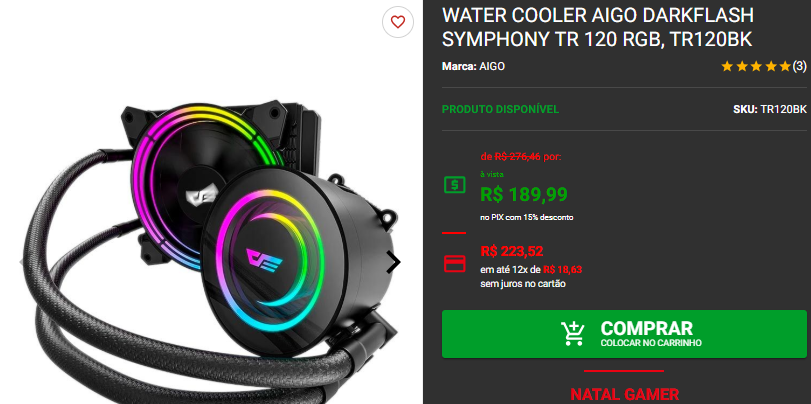 Water Cooler: 3 opções em promoção disponíveis na Pichau 4 Water Cooler: 3 opções em promoção disponíveis na Pichau Captura de tela 2024 12 09 134046.png