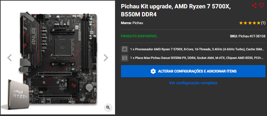 Kit Upgrade: 3 opções com Ryzen 7 5700X em promoção na Pichau 2 Kit Upgrade: 3 opções com Ryzen 7 5700X em promoção na Pichau Captura de tela 2024 12 09 154914.png
