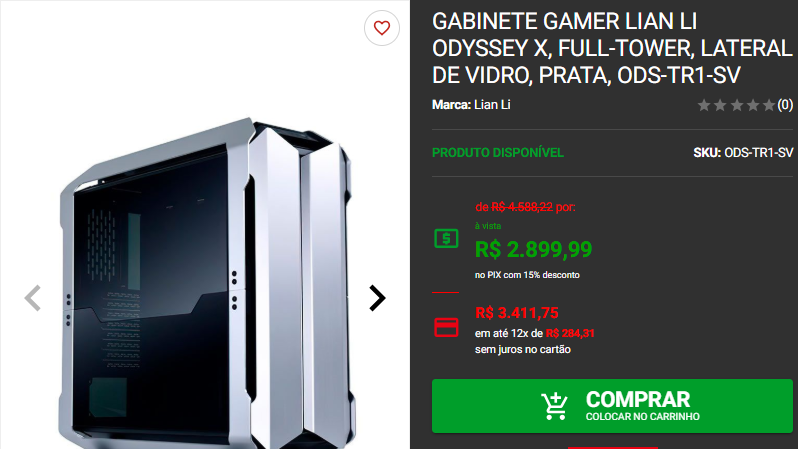 Gabinetes gamer: 3 opções premium em promoção no site da Pichau Captura de tela 2024 12 10 151150.png
