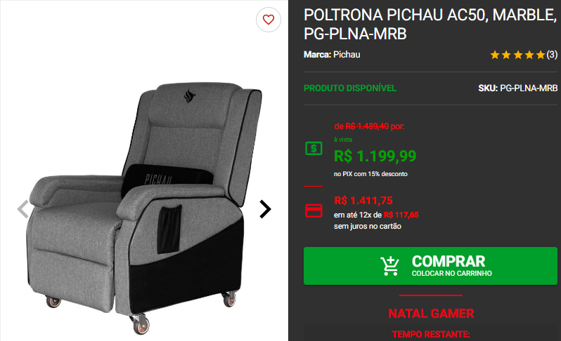 Cadeira gamer: 3 opções em promoção no site da Pichau 2 Cadeira gamer: 3 opções em promoção no site da Pichau Captura de tela 2024 12 10 162531.png