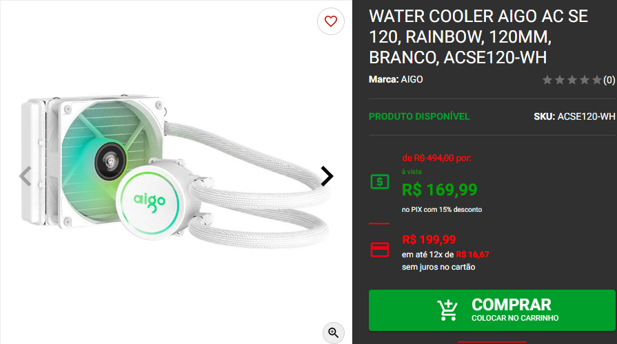 Water cooler 120mm: 3 opções em promoção na Pichau Captura de tela 2024 12 12 181640.png