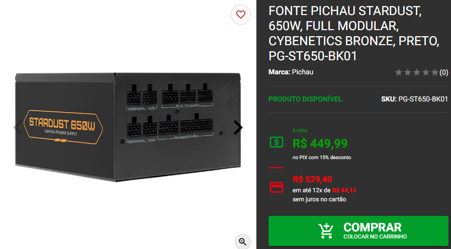 Fonte de alimentação: 3 opções de alto custo-benefício na Pichau 2 Fonte de alimentação: 3 opções de alto custo-benefício na Pichau Captura de tela 2024 12 13 160053.png