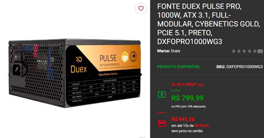 Fonte de alimentação: 3 opções de alto custo-benefício na Pichau 3 Fonte de alimentação: 3 opções de alto custo-benefício na Pichau Captura de tela 2024 12 13 165252.png