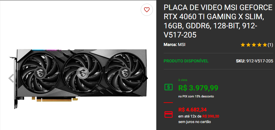 RTX 4060: 3 opções diferentes disponíveis no site da Pichau 4 RTX 4060: 3 opções diferentes disponíveis no site da Pichau Captura de tela 2024 12 13 173219.png