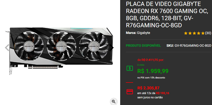 Placa de vídeo: 3 opções por menos de R$ 2.000 na Pichau 4 Placa de vídeo: 3 opções por menos de R$ 2.000 na Pichau Captura de tela 2024 12 16 172002.png