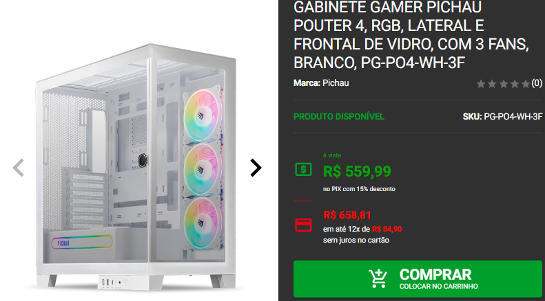 Gabinete Gamer: 3 opções Full-Tower na Pichau 4 Gabinete Gamer: 3 opções Full-Tower na Pichau Captura de tela 2024 12 18 154959.png
