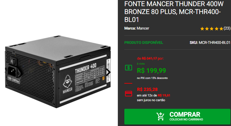 Fonte de alimentação: 3 opções por menos de R$ 200 4 Fonte de alimentação: 3 opções por menos de R$ 200 Captura de tela 2024 12 18 173106.png