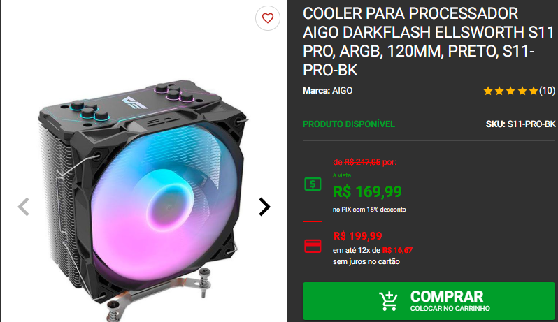 Cooler: 3 opções por menos de R$ 200 na Pichau 2 Cooler: 3 opções por menos de R$ 200 na Pichau Captura de tela 2024 12 18 181424.png