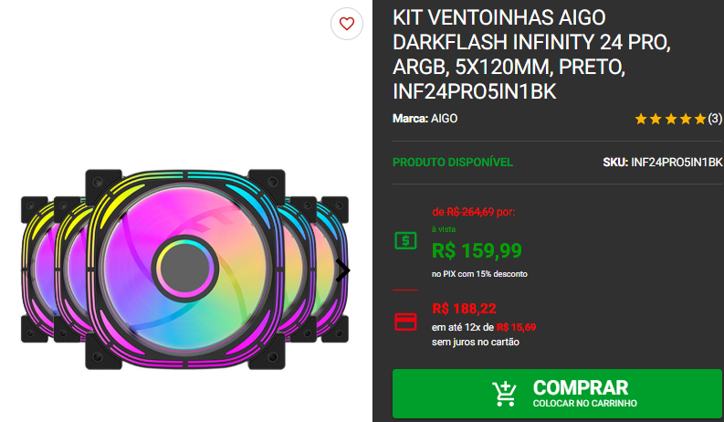 Ventoinhas: 3 opções de kit ventoinhas na Pichau Captura de tela 2024 12 19 130507.png