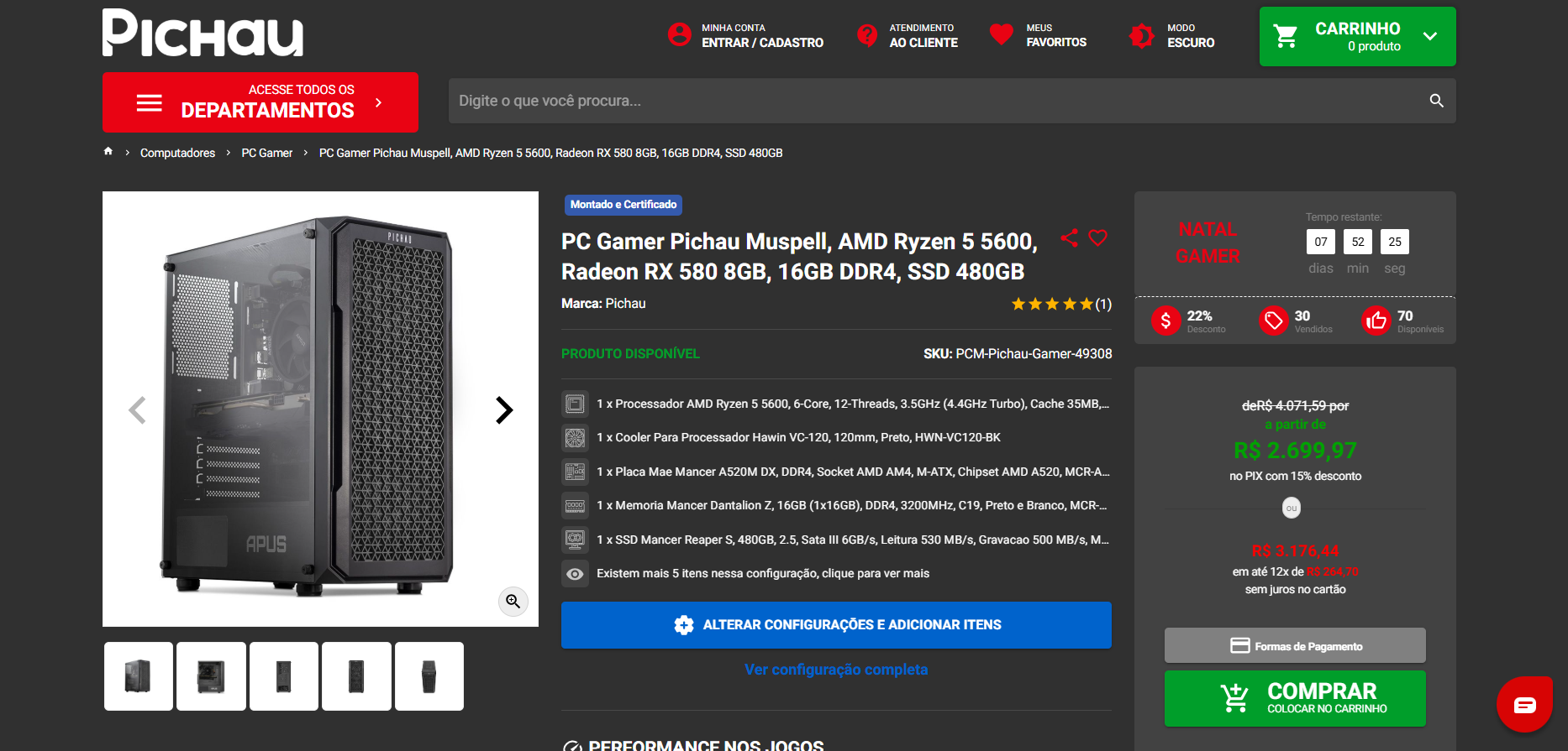 Pichau Muspell: review do PC gamer que une desempenho e custo-benefício 2 PC gamer