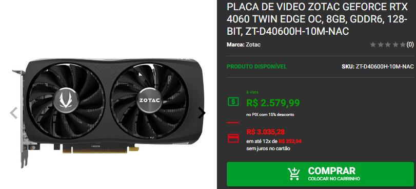 RTX 4060: 3 opções de destaque no site da Pichau Captura de tela 2024 12 20 172911.png