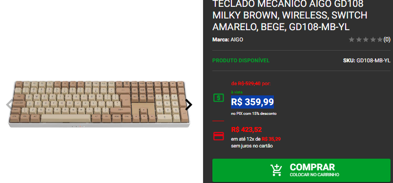 Teclado Gamer: 3 opções mecânicas em promoção na Pichau Captura de tela 2024 12 20 180932.png