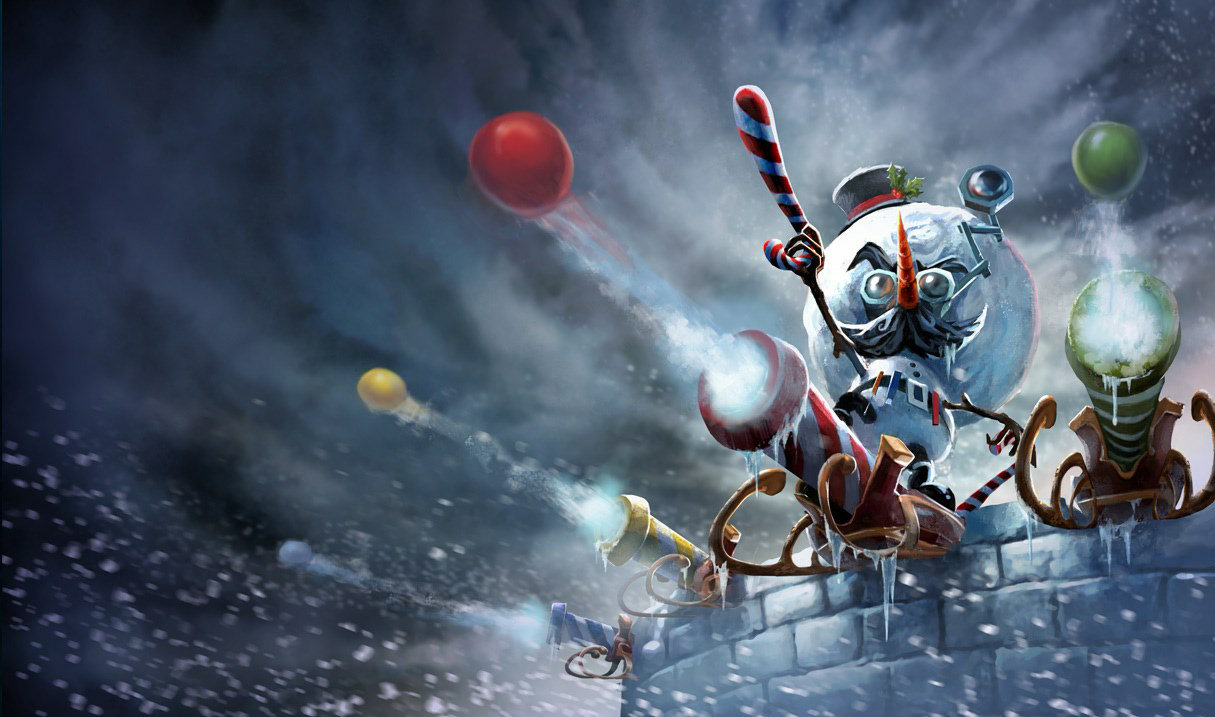 Skin de natal do Heimerdinger no LoL