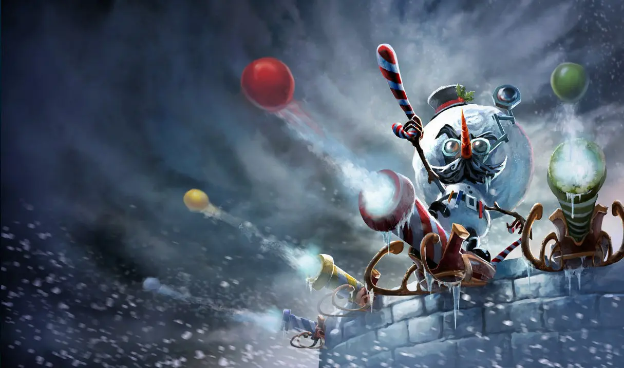 LoL: Skins natalinas de personagens de Arcane, confira 3 Skin de natal do Heimerdinger no LoL