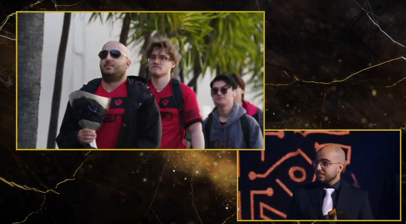 momento em que Sacy recebe homenagem do Prêmio eSports Brasil