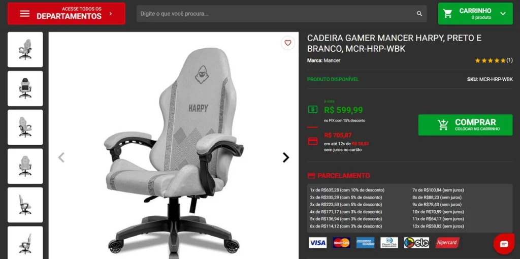Setup Gamer Branco: descubra quais as melhores opções 4 Cadeira Gamer Mancer Harpy