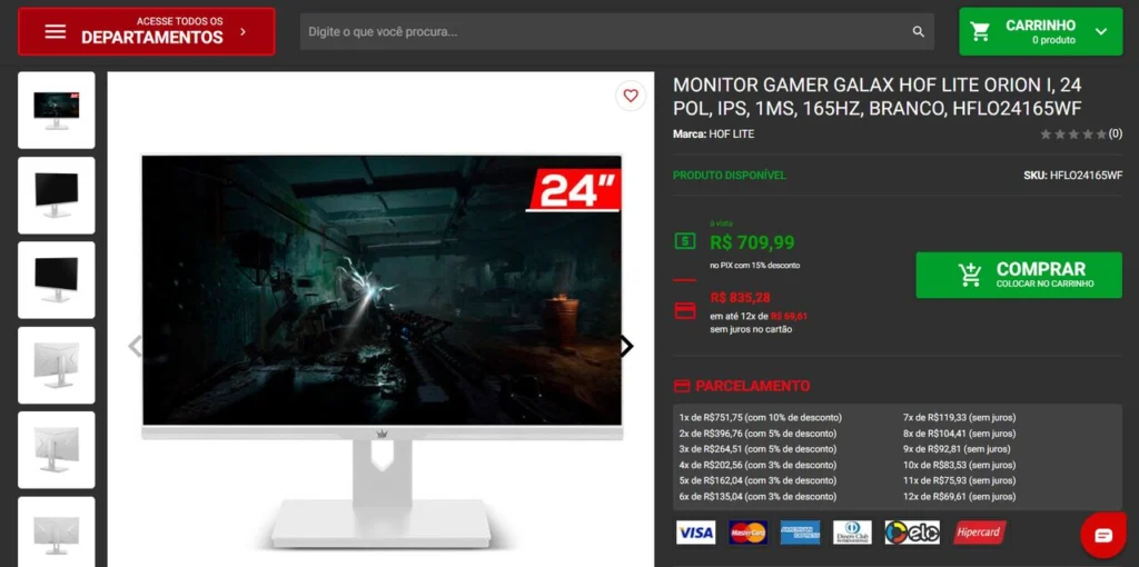 Setup Gamer Branco: descubra quais as melhores opções 6 Monitor Gamer Galax HOF Lite Orion I